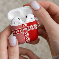 Denmark National Football AirPods Case The Red and Whites Sporty Style - Wonder Print Shop