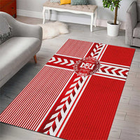 Denmark National Football Area Rug The Red and Whites Sporty Style - Wonder Print Shop