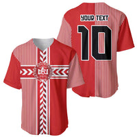 Custom Denmark National Football Baseball Jersey The Red and Whites Sporty Style - Wonder Print Shop