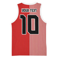 Custom Denmark National Football Basketball Jersey The Red and Whites Sporty Style - Wonder Print Shop