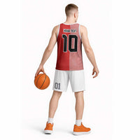 Custom Denmark National Football Basketball Jersey The Red and Whites Sporty Style - Wonder Print Shop