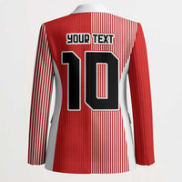 Custom Denmark National Football Blazer The Red and Whites Sporty Style - Wonder Print Shop