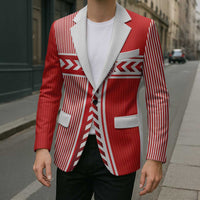 Custom Denmark National Football Blazer The Red and Whites Sporty Style - Wonder Print Shop