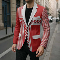 Custom Denmark National Football Blazer The Red and Whites Sporty Style - Wonder Print Shop