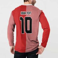 Custom Denmark National Football Button Sweatshirt The Red and Whites Sporty Style - Wonder Print Shop