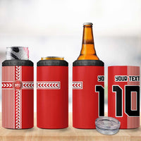 Custom Denmark National Football 4 in 1 Can Cooler Tumbler The Red and Whites Sporty Style - Wonder Print Shop