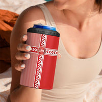 Custom Denmark National Football 4 in 1 Can Cooler Tumbler The Red and Whites Sporty Style - Wonder Print Shop