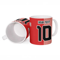 Custom Denmark National Football Ceramic Mug The Red and Whites Sporty Style - Wonder Print Shop