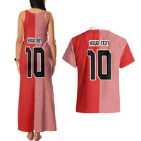Custom Denmark National Football Couples Matching Tank Maxi Dress and Hawaiian Shirt The Red and Whites Sporty Style - Wonder Print Shop