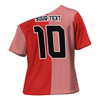 Custom Denmark National Football Cross Shoulder Shirt The Red and Whites Sporty Style - Wonder Print Shop
