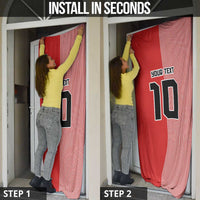 Custom Denmark National Football Door Cover The Red and Whites Sporty Style - Wonder Print Shop