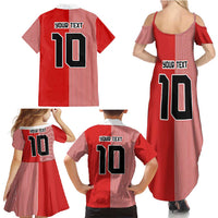 Custom Denmark National Football Family Matching Summer Maxi Dress and Hawaiian Shirt The Red and Whites Sporty Style - Wonder Print Shop