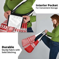 Denmark National Football Grocery Bag The Red and Whites Sporty Style - Wonder Print Shop