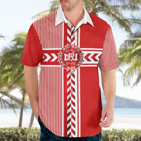 Custom Denmark National Football Hawaiian Shirt The Red and Whites Sporty Style - Wonder Print Shop