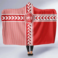 Denmark National Football Hooded Blanket The Red and Whites Sporty Style - Wonder Print Shop