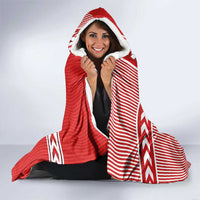 Denmark National Football Hooded Blanket The Red and Whites Sporty Style - Wonder Print Shop