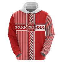 Custom Denmark National Football Hoodie The Red and Whites Sporty Style - Wonder Print Shop
