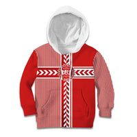 Custom Denmark National Football Kid Hoodie The Red and Whites Sporty Style - Wonder Print Shop