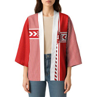 Custom Denmark National Football Kimono The Red and Whites Sporty Style - Wonder Print Shop