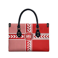Denmark National Football Leather Bag The Red and Whites Sporty Style - Wonder Print Shop