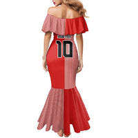 Custom Denmark National Football Mermaid Dress The Red and Whites Sporty Style - Wonder Print Shop