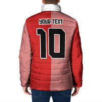 Custom Denmark National Football Padded Jacket The Red and Whites Sporty Style - Wonder Print Shop