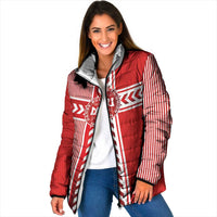Custom Denmark National Football Padded Jacket The Red and Whites Sporty Style - Wonder Print Shop