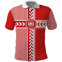 Custom Denmark National Football Polo Shirt The Red and Whites Sporty Style - Wonder Print Shop
