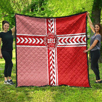 Denmark National Football Quilt The Red and Whites Sporty Style - Wonder Print Shop