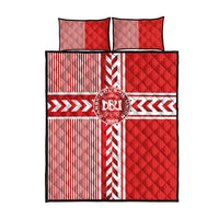 Denmark National Football Quilt Bed Set The Red and Whites Sporty Style - Wonder Print Shop