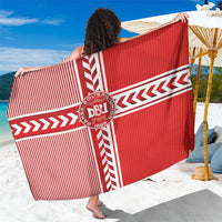 Denmark National Football Sarong The Red and Whites Sporty Style - Wonder Print Shop