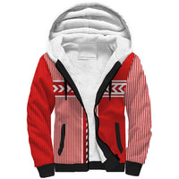 Custom Denmark National Football Sherpa Hoodie The Red and Whites Sporty Style - Wonder Print Shop