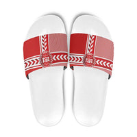 Denmark National Football Slide Sandals The Red and Whites Sporty Style - Wonder Print Shop