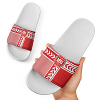 Denmark National Football Slide Sandals The Red and Whites Sporty Style - Wonder Print Shop