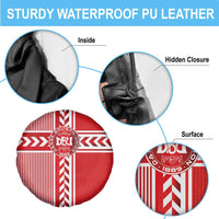 Denmark National Football Spare Tire Cover The Red and Whites Sporty Style - Wonder Print Shop