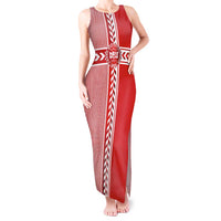 Custom Denmark National Football Tank Maxi Dress The Red and Whites Sporty Style - Wonder Print Shop