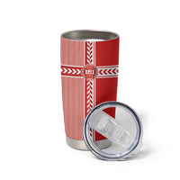 Custom Denmark National Football Tumbler Cup The Red and Whites Sporty Style - Wonder Print Shop
