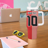 Custom Denmark National Football Tumbler With Handle The Red and Whites Sporty Style - Wonder Print Shop