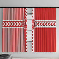 Denmark National Football Window Curtain The Red and Whites Sporty Style - Wonder Print Shop