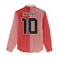 Custom Denmark National Football Women Casual Shirt The Red and Whites Sporty Style - Wonder Print Shop