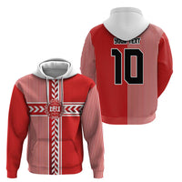 Custom Denmark National Football Zip Hoodie The Red and Whites Sporty Style - Wonder Print Shop