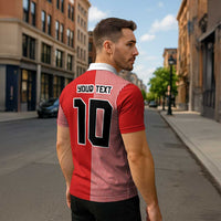 Custom Denmark National Football Zipper Polo Shirt The Red and Whites Sporty Style - Wonder Print Shop