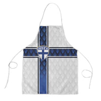 Finland National Football Apron Pine Trees with Diamond Shapes - Wonder Print Shop