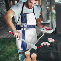 Finland National Football Apron Pine Trees with Diamond Shapes - Wonder Print Shop