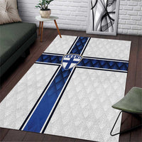 Finland National Football Area Rug Pine Trees with Diamond Shapes - Wonder Print Shop