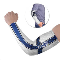 Custom Finland National Football Arm Sleeves Pine Trees with Diamond Shapes - Wonder Print Shop