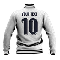 Custom Finland National Football Baseball Jacket Pine Trees with Diamond Shapes - Wonder Print Shop