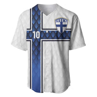 Custom Finland National Football Baseball Jersey Pine Trees with Diamond Shapes - Wonder Print Shop
