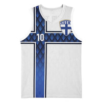Custom Finland National Football Basketball Jersey Pine Trees with Diamond Shapes - Wonder Print Shop