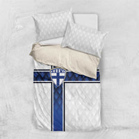 Finland National Football Bedding Set Pine Trees with Diamond Shapes - Wonder Print Shop